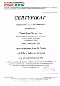 certyfikat komeko