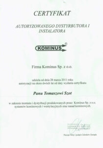 certyfikat kominus